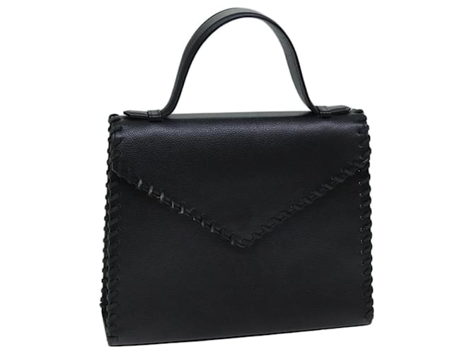 SAINT LAURENT Hand Bag Leather Black Auth ep4091  ref.1372159