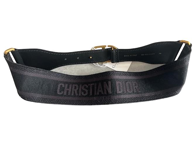 Christian Dior Belts Black Cloth  ref.1372179