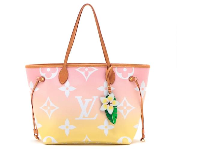 Neverfull LOUIS VUITTON Sacs à main T. Cuir Rose  ref.1372202