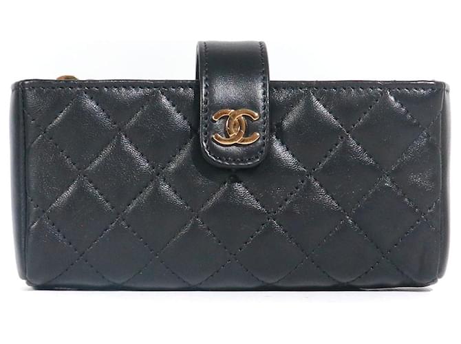 CHANEL Bolsas, carteiras e estojos T. Couro Preto  ref.1372206