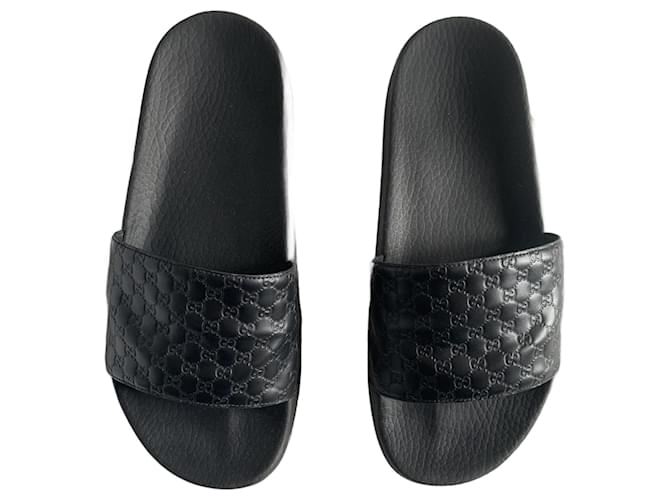 Gucci Sandálias Masculinas Preto  ref.1372228