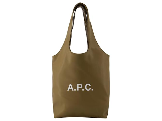 Apc Borsa tote piccola Ninon - A.P.C. - Pelle sintetica - Cachi Verde Sintetico Finta pelle  ref.1372267