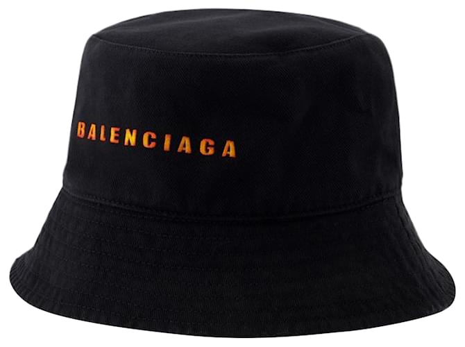 Chapéu Bucket - Balenciaga - Algodão - Preto  ref.1372295
