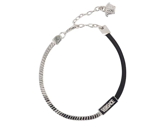 Bracelet - Versace - Metal - Silver Silvery Metallic  ref.1372297