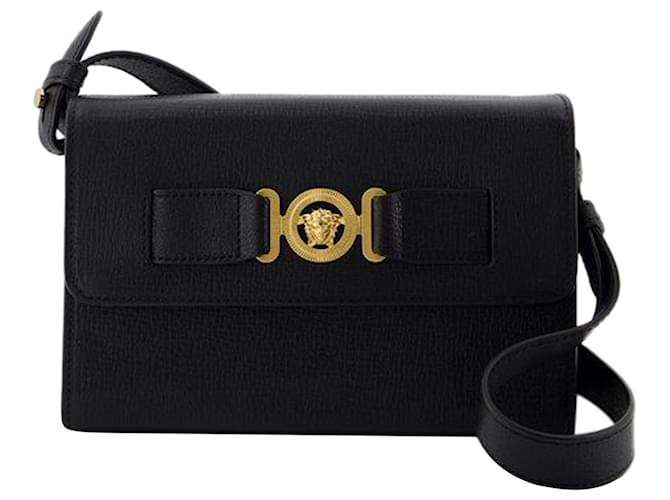 Clutch Medusa Biggie - Versace - Couro - Preto  ref.1372299