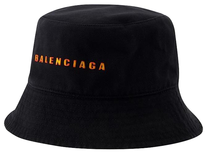Chapeau Bob - Balenciaga - Coton - Noir  ref.1372306