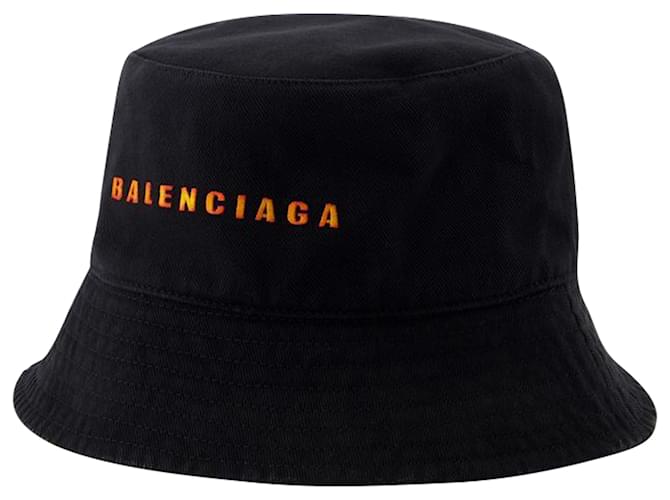 Bucket Hat - Balenciaga - Cotton - Black  ref.1372307