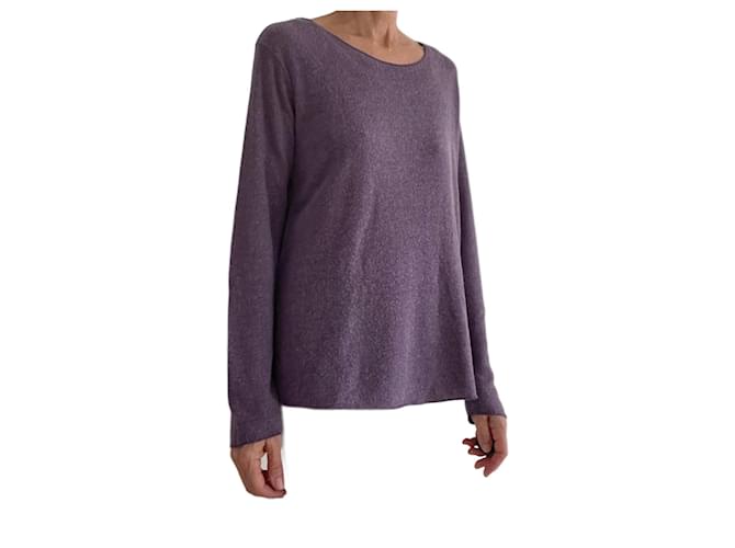 Autre Marque T-shirt manches longues violet chiné T.38-40 Synthétique  ref.1372327