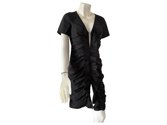 Vera Wang Dresses Black Cotton  ref.1372416