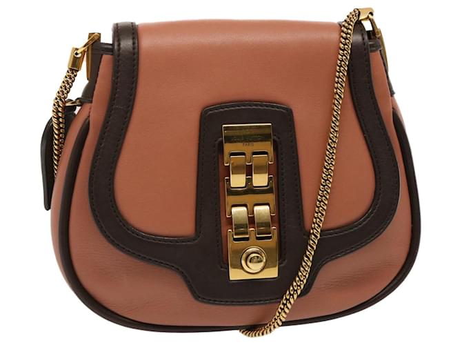 LOUIS VUITTON Art Deco Trappezio Shoulder Bag Leather Pink M97086 Auth bs13655A  ref.1372480