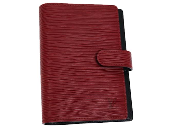 LOUIS VUITTON Epi Agenda PM Day Planner Cover Red R20057 LV Auth 71955 Leather  ref.1372494