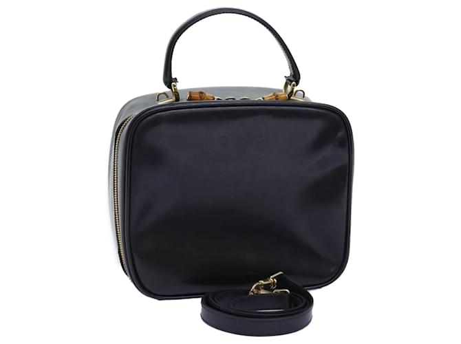 Bolsa de mão GUCCI Couro envernizado 2way Preto 000 3270 0323 Autenticação 72127  ref.1372495