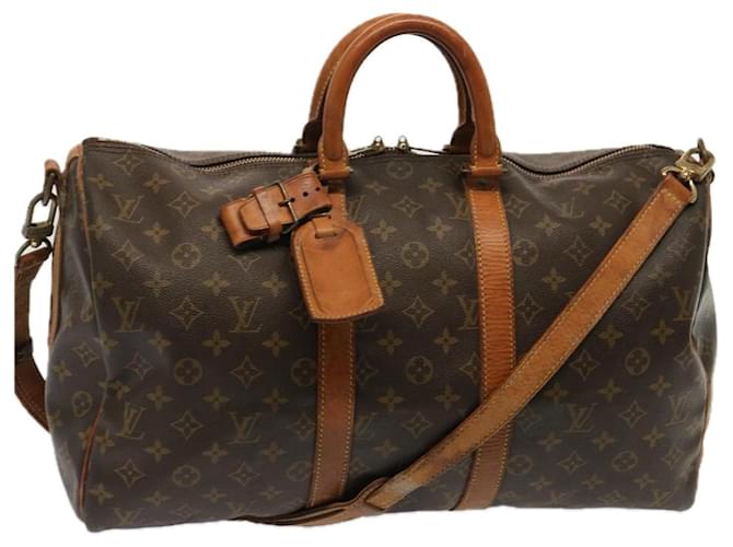 LOUIS VUITTON Monogram Keepall Bandouliere 45 Boston Bag M41418 LV Auth 72042 Cloth  ref.1372498