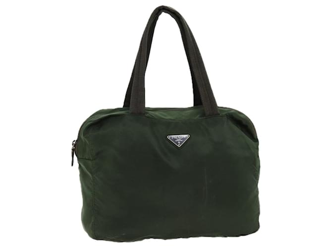 PRADA Hand Bag Nylon Khaki Auth ac2986  ref.1372526