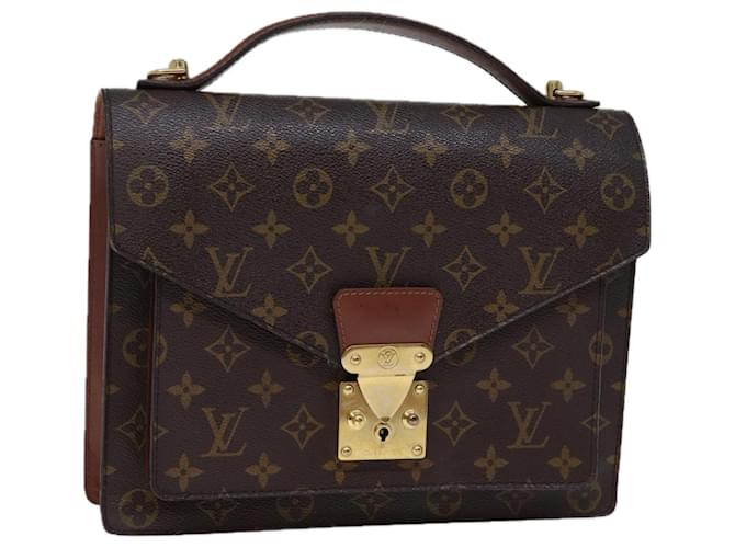 LOUIS VUITTON Monograma Monceau 28 Bolsa de mão 2 vias M51185 Autenticação de LV 72798 Lona  ref.1372537