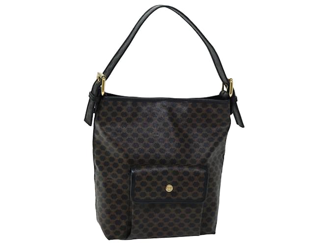 Céline CELINE Borsa a tracolla in tela macadam PVC nero Auth 73131  ref.1372542