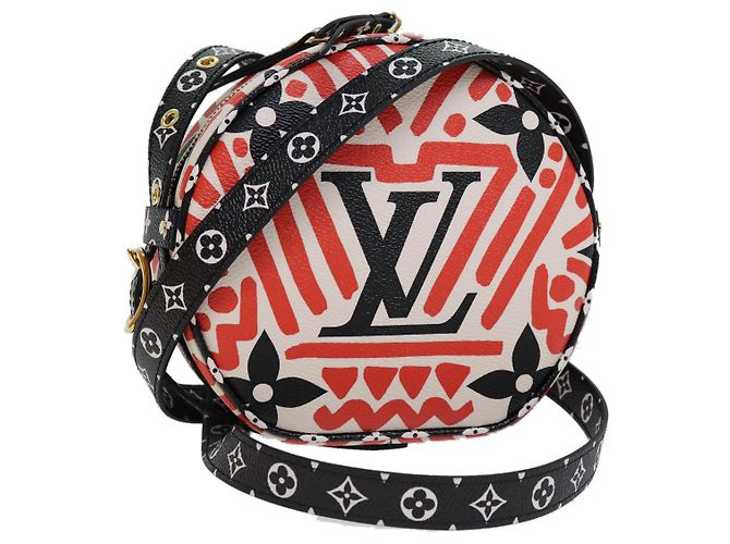 LOUIS VUITTON Monogram Giant Crafty Boite Chapoe Souple Bag M45366 Auth 72431S Red