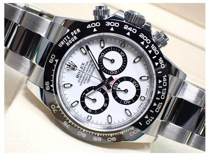 ROLEX Daytona mostrador branco 116500LN '23 comprado masculino Prata Aço  ref.1372557