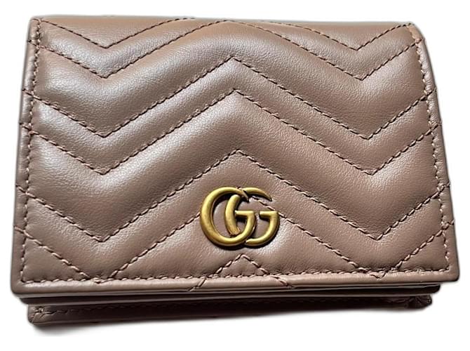 Gucci Marmont wallet Beige Leather  ref.1372594