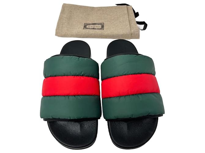 Gucci Padded sandals web Multiple colors Rubber  ref.1372596