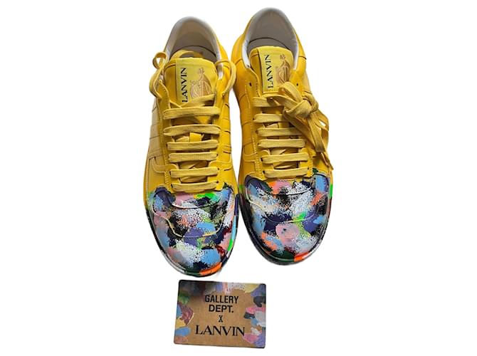 Lanvin Sneakers Yellow Leather  ref.1372598