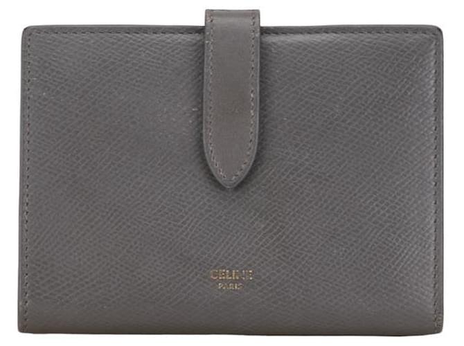 Céline Celine Leather Bifold Strap Wallet Leather Long Wallet in Good condition  ref.1372650