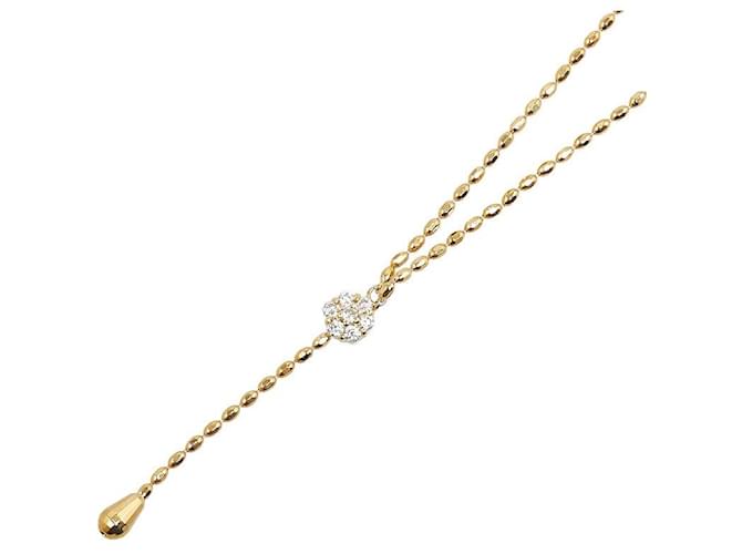 & Other Stories Andere 18 Karat Gold Diamant Blume Tropfen Halskette Metall Halskette in ausgezeichnetem Zustand  ref.1372695