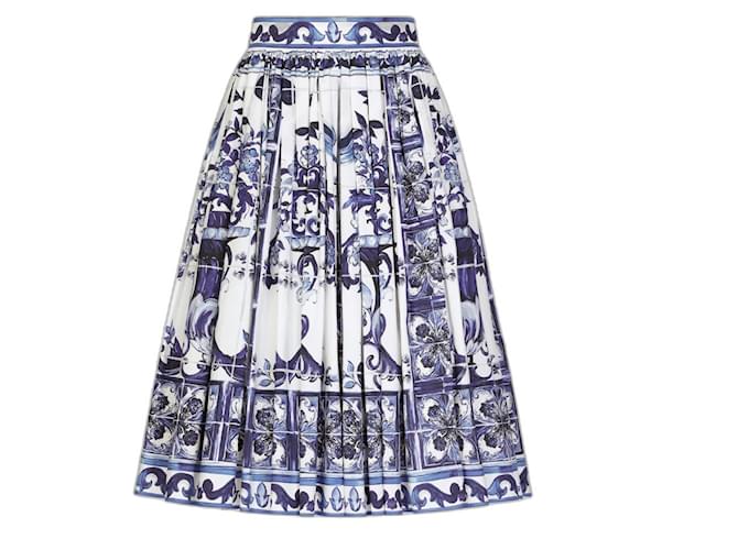 Dolce & Gabbana Skirts Blue Cotton  ref.1372886