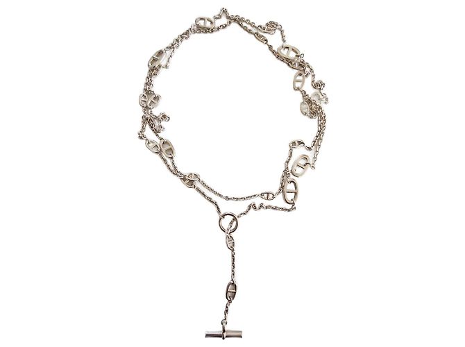 Hermès Colar comprido FARANDOLE 160 cm Prata