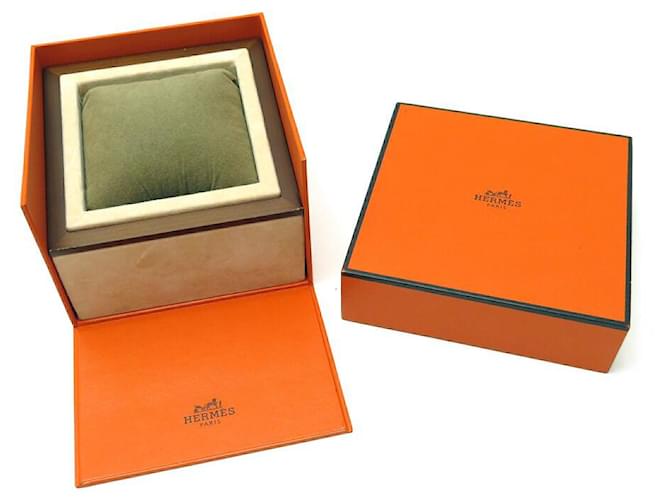 Hermès HERMES BOX FOR CAPE COD ARCEAU HOUR H CLIPPER ORANGE WOOD WATCH BOX  ref.1372914