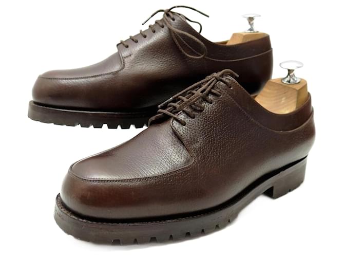 JM WESTON 131 DERBY GOLF 6E 40 40.5 SHOES IN BROWN SEEDED LEATHER SHOES  ref.1372916