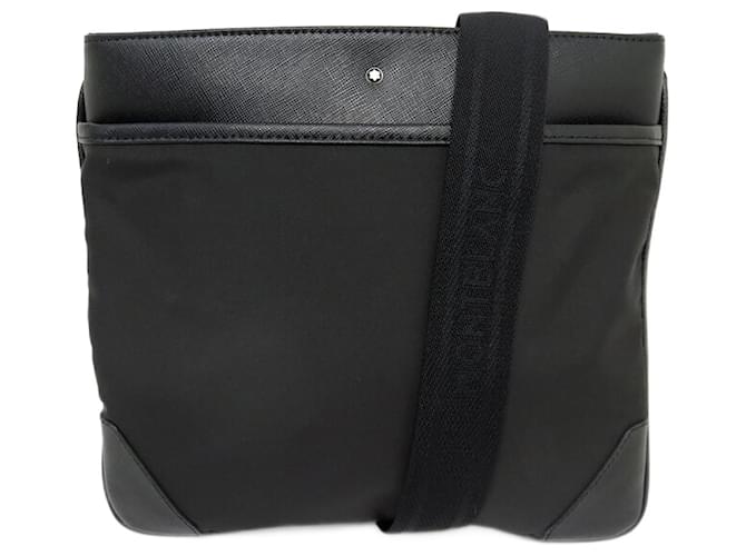 NEW MONTBLANC SARTORIAL JET ENVELOPE BAG MB116798 BLACK SHOULDER BAG Leather  ref.1372938