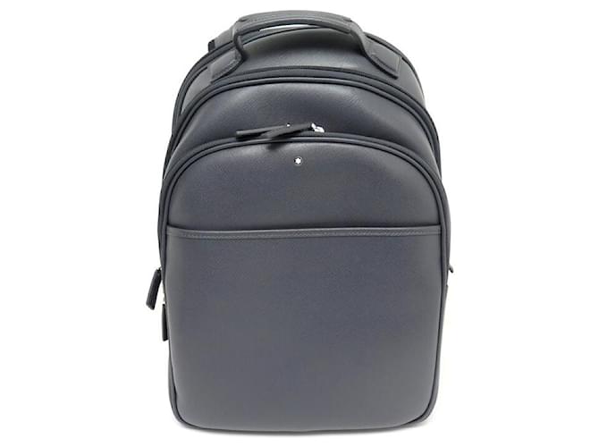 NEW MONTBLANC BACKPACK IN GRAY SARTORIAL LEATHER NEW GRAY LEATHER BACKPACK Grey  ref.1372939