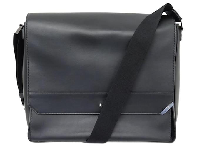 NOVA BOLSA MONTBLANC MESSENGER URBAN SPIRIT MB114658 NOVA BOLSA DE COURO Preto  ref.1372947