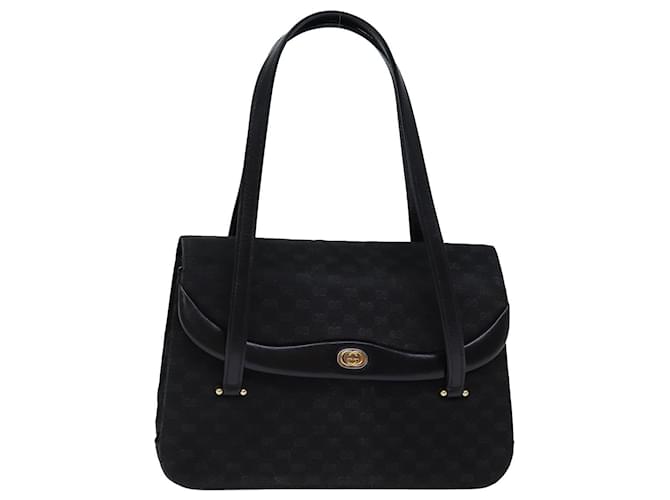 GUCCI Micro GG Canvas Hand Bag Black Auth 73229  ref.1373008