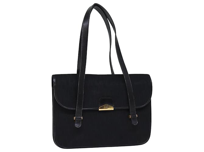 Christian Dior Trotter Canvas Shoulder Bag Black Auth 72874 Cloth  ref.1373012