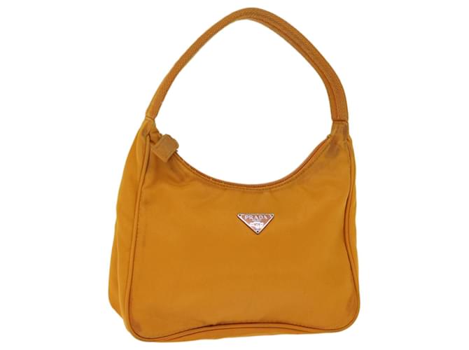 PRADA Hand Bag Nylon Orange Auth 73428  ref.1373021