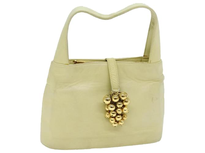 Salvatore Ferragamo Hand Bag Leather Yellow Auth bs13912  ref.1373031