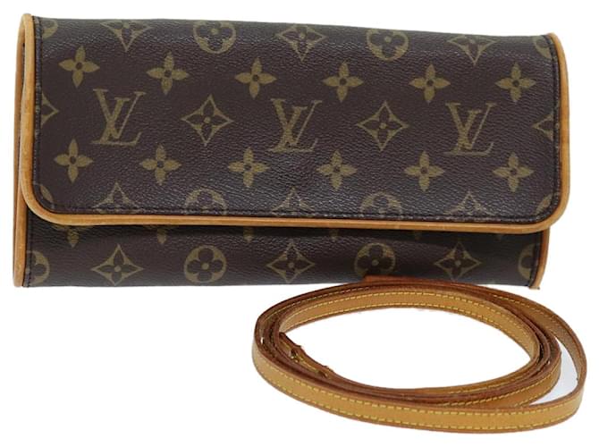 Borsa a tracolla LOUIS VUITTON Monogram Pochette Twin GM M51852 LV Auth cl829 Monogramma Tela  ref.1373039