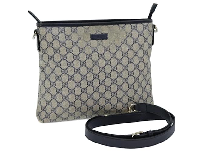 GUCCI GG Supreme Bolsa de Ombro PVC Outlet Navy 388924 Auth 73108 Azul marinho  ref.1373114