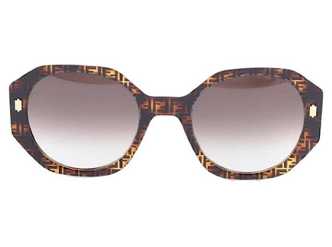 Fendi Weiße Sonnenbrille Kunststoff  ref.1373127