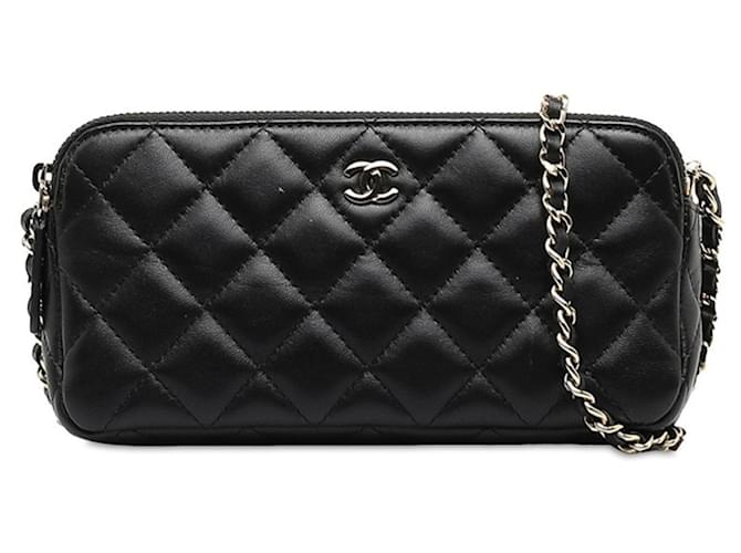 Chanel Matelassé Black Leather  ref.1373277