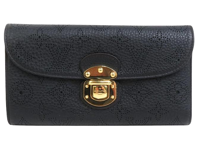 Louis Vuitton Portefeuille Amelia Black Leather  ref.1373363