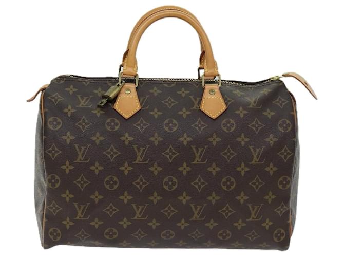 Louis Vuitton Speedy 35 Brown Cloth  ref.1373454