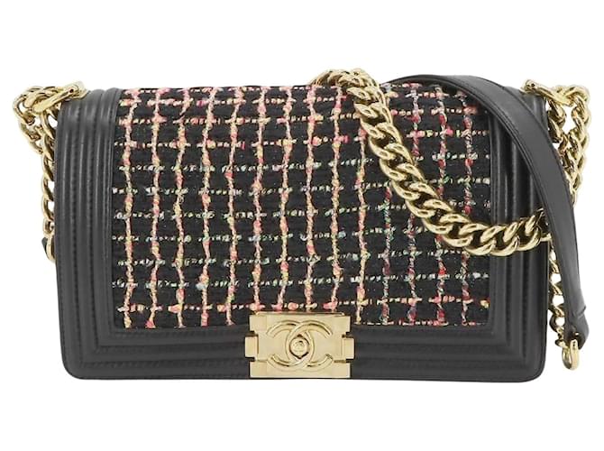 Chanel Boy Negro Cuero  ref.1373495