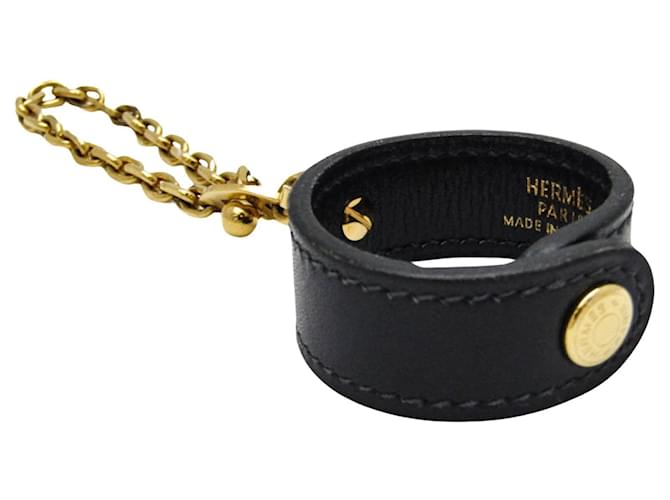 Hermès Pince à gants Black Leather  ref.1373577