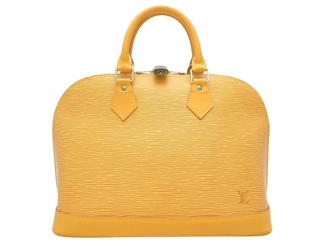 Louis Vuitton Alma Amarillo Cuero  ref.1373595