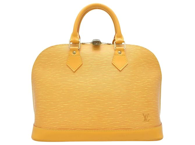 Louis Vuitton Alma Giallo Pelle  ref.1373595