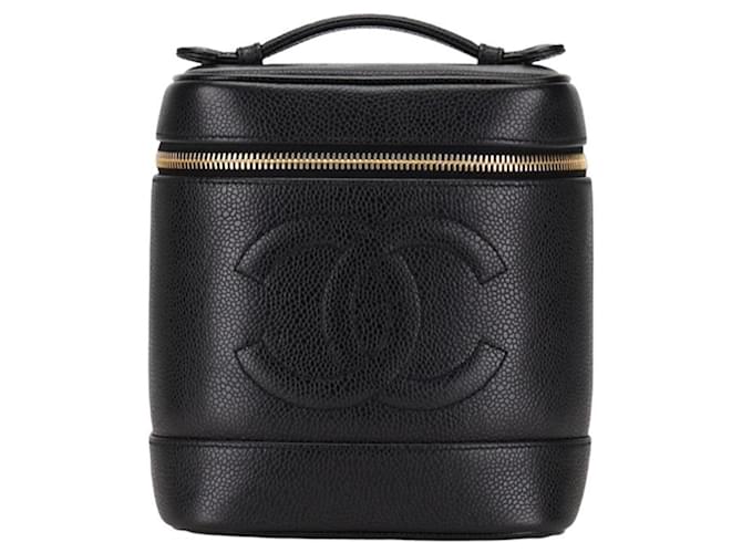 Chanel Vanity Black Leather  ref.1373597