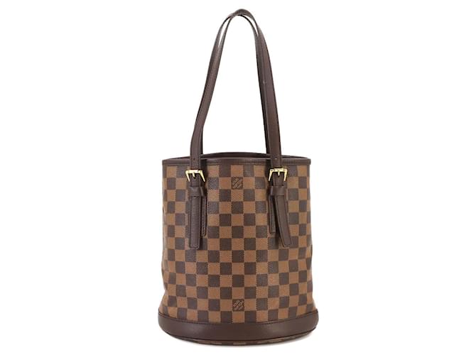 Louis Vuitton Bucket Castaño Lienzo  ref.1373622